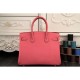 Replica Borse Hermes Birkin 30cm 35CM in pelle rosa rossetto Clemence