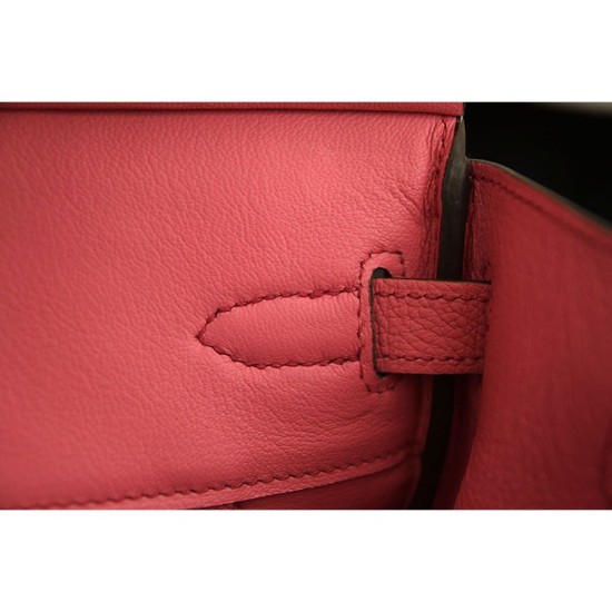 Replica Borse Hermes Birkin 30cm 35CM in pelle rosa rossetto Clemence