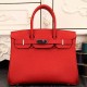 Replica Borse Hermes Birkin 30cm 35CM in pelle rossa Clemence