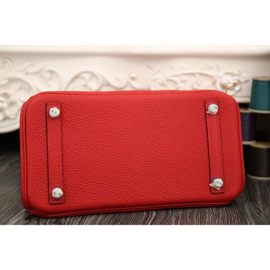 Replica Borse Hermes Birkin 30cm 35CM in pelle rossa Clemence
