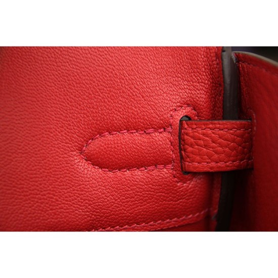 Replica Borse Hermes Birkin 30cm 35CM in pelle rossa Clemence