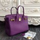 Replica Borse Hermes Birkin 30cm 35CM in pelle viola Clemence