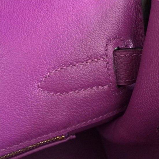 Replica Borse Hermes Birkin 30cm 35CM in pelle viola Clemence