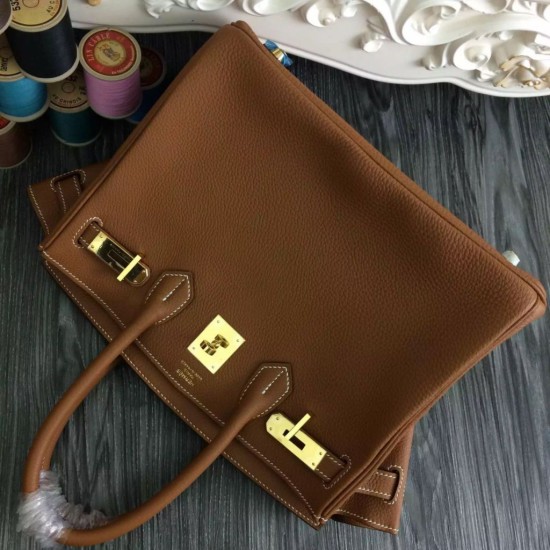 Replica Borse Hermes Birkin 30cm 35CM pelle marrone Clemence