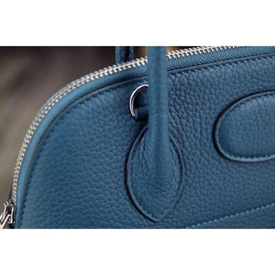 Replica Borse Hermes Bolide Tote  In Cuoio Blu