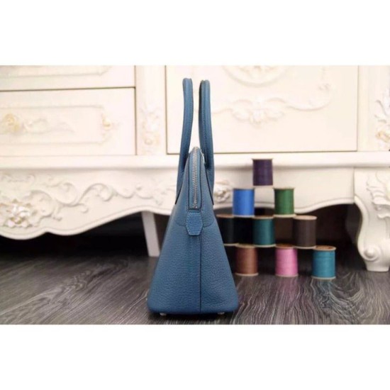 Replica Borse Hermes Bolide Tote  In Cuoio Blu
