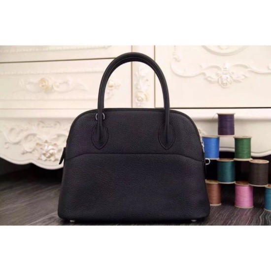 Replica Borse Hermes Tote Bolide In Pelle Nera