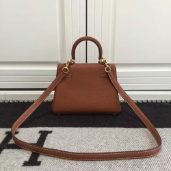 Replica Borse Hermes Kelly 25cm in pelle marrone Clemence
