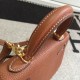 Replica Borse Hermes Kelly 25cm in pelle marrone Clemence
