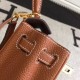 Replica Borse Hermes Kelly 25cm in pelle marrone Clemence