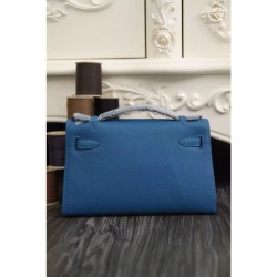 Replica Borse Hermes Kelly Mini Pochette in pelle blu Epsom Replica Borse Hermes Kelly Mini Pochette in pelle blu Epsom
