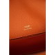 Replica Borse Hermes Kelly Pochette in pelle arancione Epsom