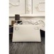 Replica Borse Hermes Kelly Pochette in pelle bianca Epsom