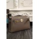 Replica Borse Hermes Kelly Pochette in pelle Etain Epsom