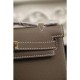 Replica Borse Hermes Kelly Pochette in pelle Etain Epsom