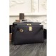 Replica Borse Hermes Kelly Pochette in pelle nera Epsom