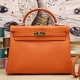 Replica Borsa Kelly Hermes 28cm 32cm arancione Pelle Clemence