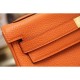 Replica Borsa Kelly Hermes 28cm 32cm arancione Pelle Clemence