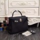 Replica Borsa Kelly Hermes 28cm 32cm  Nero Pelle Clemence