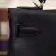 Replica Borsa Kelly Hermes 28cm 32cm  Nero Pelle Clemence