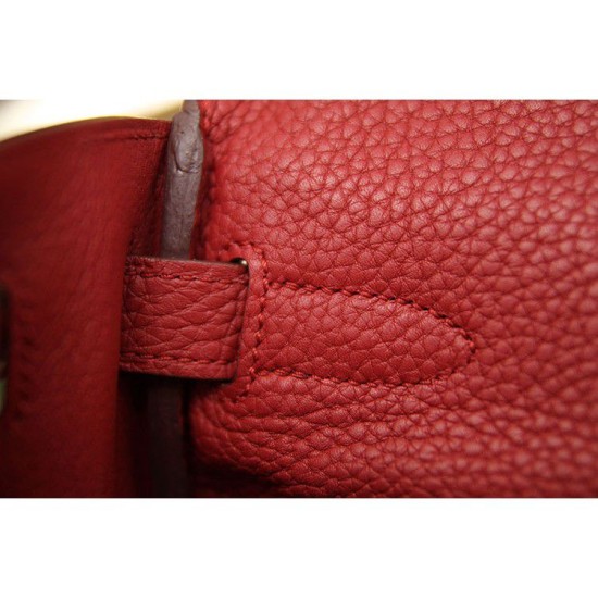 Replica Borsa Kelly Hermes 28cm 32cm Rosso Pelle Clemence