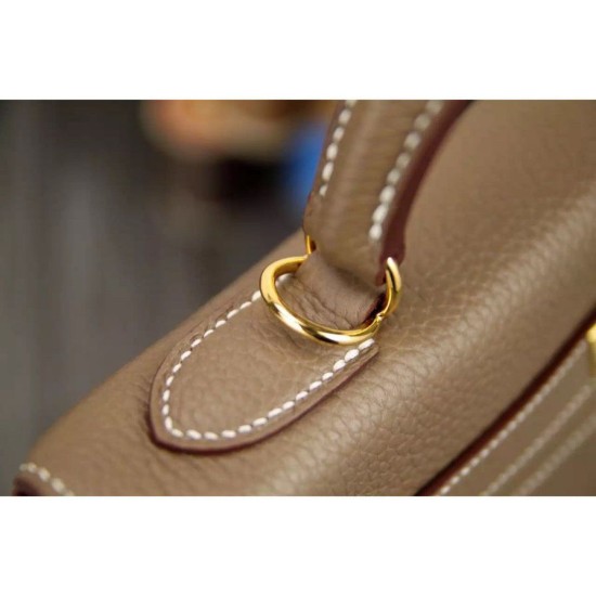 Replica Borsa Kelly Hermes Etain Pelle Clemence
