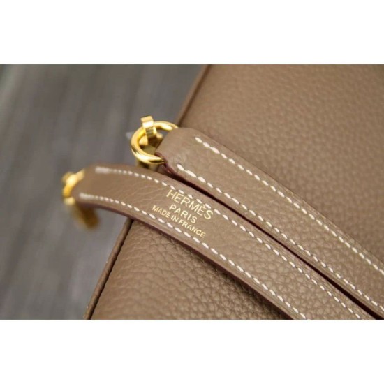Replica Borsa Kelly Hermes Etain Pelle Clemence