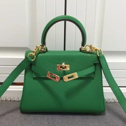 Replica Hermes Kelly 20 CM Bamboo Borsa Clemence Pelle