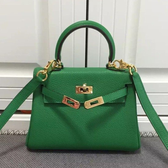 Replica Hermes Kelly 20 CM Bamboo Borsa Clemence Pelle
