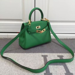 Replica Hermes Kelly 20 CM Bamboo Borsa Clemence Pelle