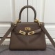 Replica Hermes Kelly 20 CM Borsa étoupe Clemence Pelle