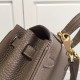 Replica Hermes Kelly 20 CM Borsa étoupe Clemence Pelle