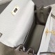 Replica Hermes Kelly 20 CM Borsa Ivory Clemence Pelle