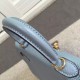 Replica Hermes Kelly 25CM Borsa Blu Lake Clemence Pelle