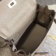 Replica Hermes Kelly 25CM Borsa Grigio Clemence Pelle