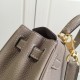 Replica Hermes Kelly 25CM Borsa Grigio Clemence Pelle