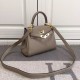 Replica Hermes Kelly 25CM Borsa Grigio Clemence Pelle