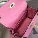 Replica Hermes Kelly 25CM Borsa rosa Clemence Pelle