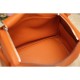 Replica Hermes Lindy 26cm 30cm 34cm Borsa in Cuoio Arancione