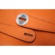 Replica Hermes Lindy 26cm 30cm 34cm Borsa in Cuoio Arancione