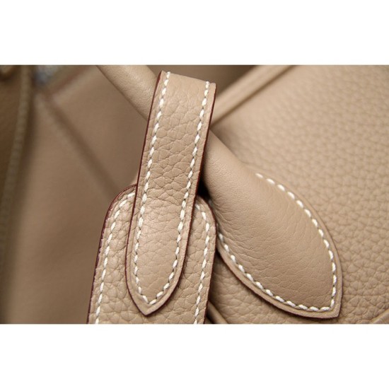 Replica Hermes Lindy 26cm 30cm 34cm Borsa in pelle grigia