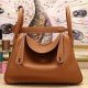 Replica Hermes Lindy 26cm 30cm 34cm Borsa in pelle marrone