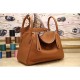 Replica Hermes Lindy 26cm 30cm 34cm Borsa in pelle marrone