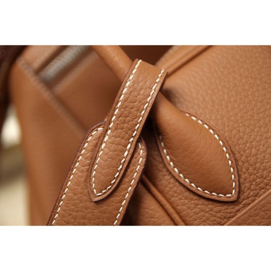 Replica Hermes Lindy 26cm 30cm 34cm Borsa in pelle marrone