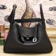 Replica Hermes Lindy 26cm 30cm 34cm Borsa in pelle nera