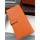 Replica Hermes Bearn Portafoglio in pelle arancione