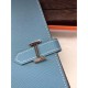 Replica Hermes Bearn Portafoglio in pelle blu Jean Epsom