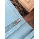 Replica Hermes Bearn Portafoglio in pelle blu Jean Epsom
