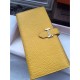 Replica Hermes Bearn Portafoglio in pelle gialla