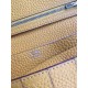 Replica Hermes Bearn Portafoglio in pelle gialla